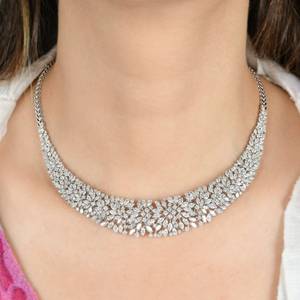 Conjunto de Gargantilla Premium de Moissanita Polki Kundan sin Cortar con Piedras Talladas de Perla Blanca y Perlas, Incluye Pendientes y Collar de Novia - Product Image 3