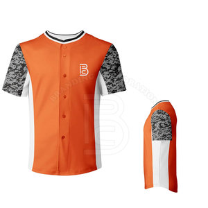 เสื้อเจอร์ซีย์เบสบอลพิมพ์ซับลิเมชันโพลีเอสเตอร์100% คุณภาพสูงสำหรับผู้ใหญ่ - Product Image 4