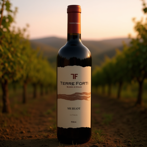 Velvety Italian Merlot Red <b>Wine</b> 750ml-6 Bottles Per Box-Terre Forti - Product Image 3