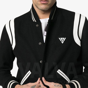 Best Quality Customizable <b>Canvas</b> <b>Jacket</b> for Men High Street Style Stand Collar Lettermen <b>Jacket</b> Quick Dry & Breathable Winter - Product Image 2