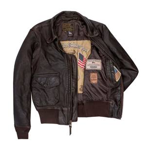 Chaqueta bomber de cuero larga de fabricación personalizada OEM para hombres de longitud extendida con construcción de cuero duradera - Product Image 2