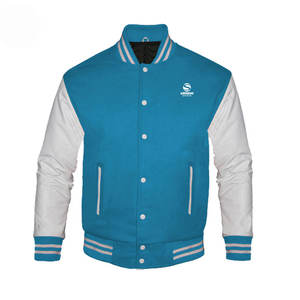 เสื้อแจ็กเก็ตเบสบอลผ้ากำมะหยี่สำหรับผู้ชายแขนหนังปักลายสไตล์ลำลองสำหรับฤดูหนาวผลิตตามสั่ง - Product Image 3