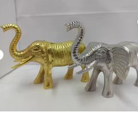 Statue d'éléphant en aluminium Heritage, design Art Déco, MH Sons Metal Handicraft, décoration pour la maison et les festivals, sculpture de haute qualité, idéale pour offrir
