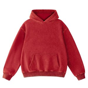 Sweats à capuche surdimensionnés personnalisés de couleur unie grande taille pour hommes capuche réglable détails côtelés mode avant Streetwear sweats à capuche unisexe - Product Image 1