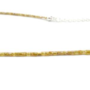 Collar de cuentas finas de diamante amarillo natural en tubo de 1.5 - 2.5 mm, 15 pulgadas, para fabricación de joyería, precio de fábrica al por mayor, suministro a granel. - Product Image 5