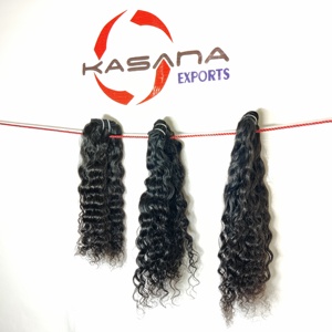 วิกผมมนุษย์ผมต่อแบบลอนลึกทำจาก100% สีดำธรรมชาติ - Product Image 1