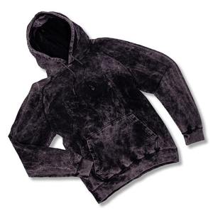 2025 sur mesure manches longues hommes lavage à l'acide sweats à capuche matériau Durable meilleure conception haute qualité lavage à l'acide bases à capuche - Product Image 3