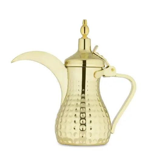 Arap tarzı 1.6L altın gümüş arapça termal termos çay termos Dallah cezve