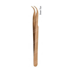 แหนบต่อขนตาสแตนเลสหลายสีพร้อมปลายหงส์อุปกรณ์ต่อผมเคลือบพลาสม่า - Product Image 5