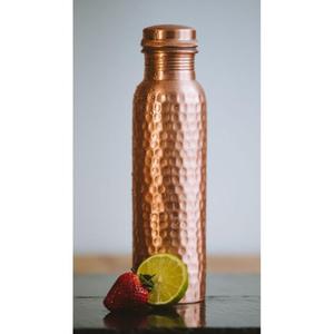 Durable pure <b>copper</b> <b>water</b> <b>bottle</b> with handmade surface leakproof performance and natural health improvements - Product Image 5