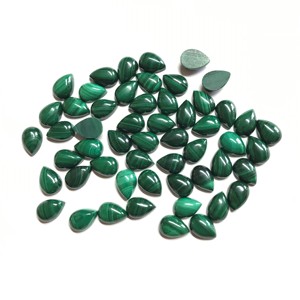 IGI certifié 3x5mm naturel Malachite poire Cabochon AAA Grade calibré vert Semi-précieux bijoux en vrac pour Vivaaz Gems - Product Image 1