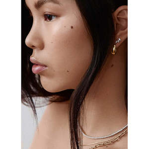 Boucles d'oreilles créoles tendance en forme de goutte d'eau avec pendentif religieux, en quartz, perle, cuivre et alliage de zinc, motif fleur, pour les fêtes - Product Image 4
