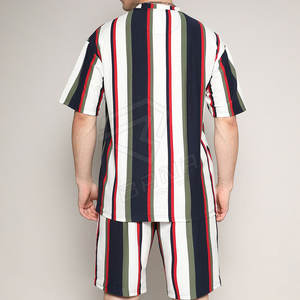 Conjunto de Camiseta y Pantalones Cortos Personalizados para Hombre, Talla Grande, Tela de Rizo Informal, 100% Algodón, Secado Rápido, Transpirable, Sólido, de Alta Calidad para Verano - Product Image 5