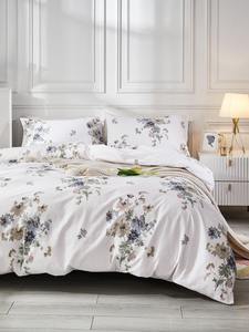 Juego de Ropa de Cama Floral de Lujo |   Funda Nórdica Premium 100% Algodón Suave con Estampado Botánico en Acuarela |   Elegante Juego de Ropa de Cama de 3 Piezas para Cama Queen - Product Image 2