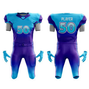 Uniforme de fútbol americano personalizado nombre del equipo número logotipo entrenamiento deportivo manga corta uniforme de fútbol americano OEM - Product Image 6