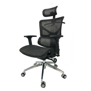 เก้าอี้สำนักงาน HOGVP031 รุ่น Ergonomic Spirit Modern ดีไซน์ยกได้ ปรับพนักพิงศีรษะได้ โครงโลหะโครเมียม หุ้มหนัง PU อะลูมิเนียม เหมาะสำหรับใช้ในโรงเรียนและโรงพยาบาล - Product Image 1