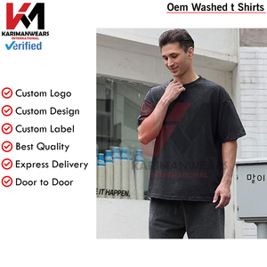 Camisetas de algodón para hombre, Camisetas básicas sólidas de gran tamaño, de manga corta, informales, holgadas, con logotipo OEM, proveedor a granel - Product Image 6