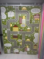 Tapis pour enfants Goldenmoon Frize, tapis turc carré à poils plats, motif floral, design kilim tissé, utilisation intérieure et extérieure, polyester acrylique