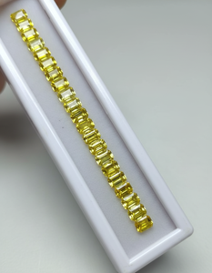 เพชรเหลืองทรงเหลี่ยมมรกตสังเคราะห์ คุณภาพ VVS-VS เหมาะสำหรับแหวนหมั้น - Product Image 2