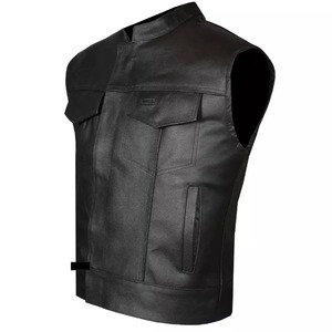 Chaleco de cuero genuino para motorista, prenda de cuero Original para motocicleta, maximiza el desgaste - Product Image 6