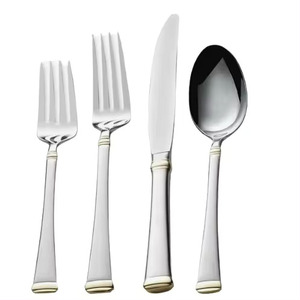 ชุดช้อนส้อมสแตนเลสสำหรับร้านอาหาร สไตล์คลาสสิกแบบอเมริกัน สำหรับงานแต่งงาน ยี่ห้อ IBS ช้อนและมีดโลหะ - Product Image 4