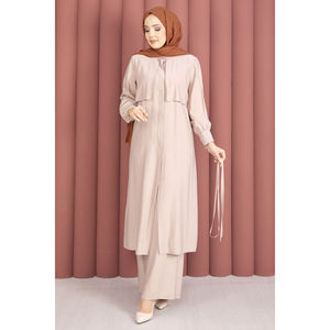 Conjunto de Dos Piezas en Crepé Beige Aller con Pantalones, Talla XS, para Primavera/Verano, MOQ 2 Piezas - Product Image 5