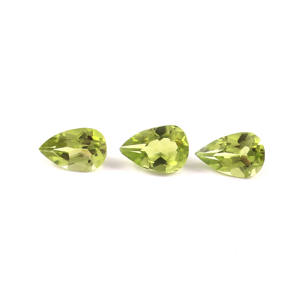Vente en gros 5X7mm naturel AAA vert péridot pierre précieuse faite à la main poire taillée à facettes AAA + qualité semi-précieuse usine de pierre en vrac - Product Image 1