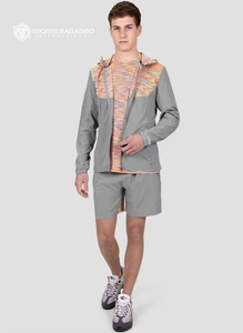 Conjunto de 2 Piezas para Hombre con Capucha, Ligero, Transpirable, con Perforaciones Cortadas a Láser, Paneles de Malla en Contraste y Bolsillos Laterales - Product Image 2