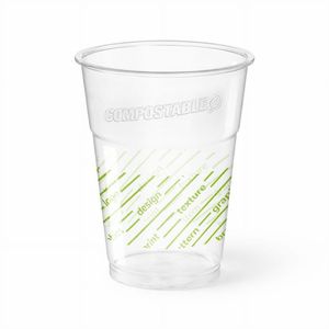 Vasos Compostables Kristal PLA de 400cc, Personalizables con hasta 3 Colores - Product Image 1