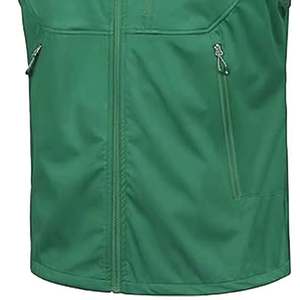 Gilet Softshell léger pour homme Veste sans manches imperméable avec col montant et logo sur le devant pour voyage, randonnée et course à pied - Product Image 4