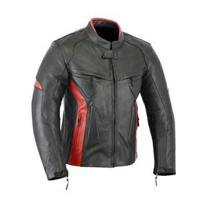 Men's Biker Racing Black 100% Genuine Lambskin Leather Motorbike Jacket With Armoured Protections Motorcycle Jacket For Men - Product Image 3