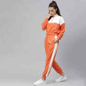 ชุด2024ครอปสตรีทมีฮู้ดเสื้อผ้าสตรีทเสื้อวอร์มขนแกะกางเกงวอร์มสำหรับผู้หญิงระบายอากาศ - Product Image 3