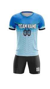Camisetas de fútbol de poliéster 100% con cuello en V transpirable para adultos uniformes de fútbol con estampado de sublimación - Product Image 2