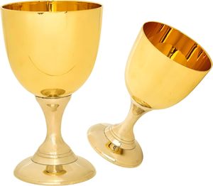 Premium Eco-Friendly Brass <b>Wine</b> Glass Gold Chalice Modern Handmade <b>Goblet</b> 1000ml for Home Bar Outdoor Use - Product Image 1