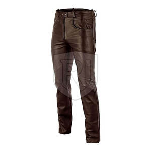 Pantalon en cuir pour hommes de haute qualité, léger, style décontracté, meilleure vente en gros, taille moyenne, quantité minimale de commande bas, dernière vente en gros - Product Image 5