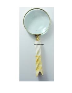 Loupe de qualité supérieure manche en bois forme ronde conception unique loupe en métal personnalisable - Product Image 1