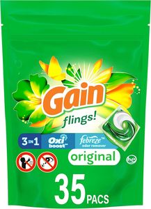 Detergente para Ropa Gain Flings en Cápsulas, Original, 35 Unidades - Product Image 5