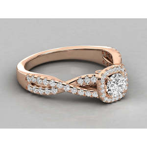 Bague solitaire en or 10 carats pour femmes, diamant cultivé en laboratoire - Product Image 1