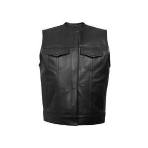 Chaleco de Cuero Genuino para Hombre, Duradero, Suave, a la Moda, de Invierno, Formal, Reversible, Impermeable, para Motocicleta, Nuevo - Product Image 2