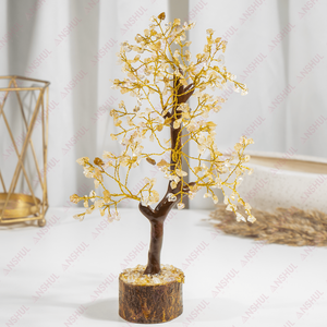 Citrino Amarillo Premium de Calidad Increíble, 300 Chips de Piedras Preciosas, Árbol de la Vida de Cristal, Gemas Naturales para Decoración y Meditación - Product Image 3