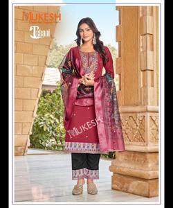 Hot Lawn Salwar Kurta for Women in Indian Party Wear Gharara Suit with Elegant <b>Kaftan</b> Robe and Stitched 3 Piece Dupatta - Product Image 5