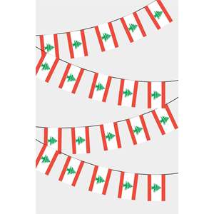 Lebanese Rectangular Party <b>Banners</b> Guirlande Elegant Fanions for Festive Decorations - Product Image 1