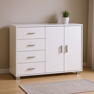 QUADRANTE 799 Flamed White Sideboard 115cm <b>Storage</b> <b>Drawers</b> <b>for</b> Sarmog QUADRANTE 799 - Product Image 3
