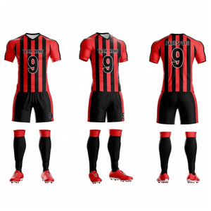 100% uniformes de fútbol transpirables de nailon OEM entrenamiento de fútbol al por mayor uniformes de fútbol en blanco diseño personalizado tamaño personalizado - Product Image 3