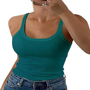 Gran oferta, camiseta sin mangas transpirable de calidad Premium para mujer, gimnasio, Fitness, deporte, correr, entrenamiento, Top, patrón sólido de talla grande para verano - Product Image 1