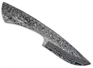 Cuchillo de bolsillo de acero damasco forjado a mano con soporte OEM personalizado hoja en blanco espiga completa venta completa para minoristas - Product Image 5