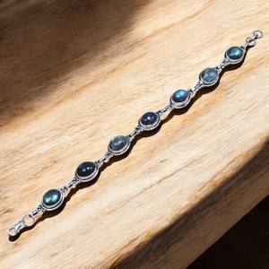 Handmade Unique Labradorite Gemstone <b>Bracelet</b> 925 Sterling <b>Silver</b> Fine Jewelry Elegant Design Gift For Women Wholesale - Product Image 2