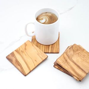 Posavasos Modernos de Lujo de Mármol y Madera, Duraderos, de 4 Pulgadas de Diámetro, para Hogares Tradicionales, Protegen los Muebles del Desgaste Diario y las Derrames - Product Image 2