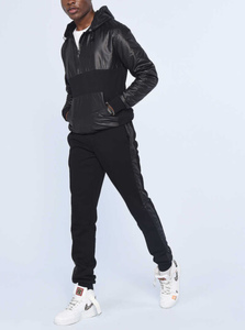 Survêtement de jogging pour homme grande taille en polyester, avec logo personnalisé, fermeture éclair intégrale, respirant, séchage rapide et fonctions anti-transpiration - Product Image 2