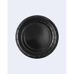 Assiettes en papier noires Party Love 17 cm, assiettes jetables pour les fêtes - Product Image 1